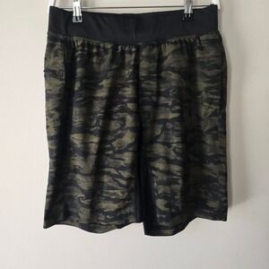 Lululemon Mens Medium Camo Training Shorts Athletic Gym Workout